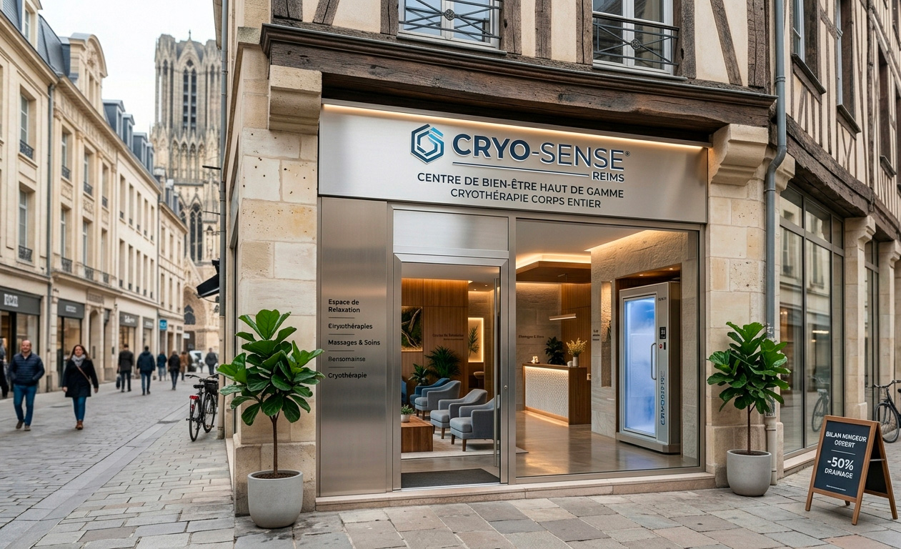 Ambiance d'un centre de bien-être et de cryothérapie.